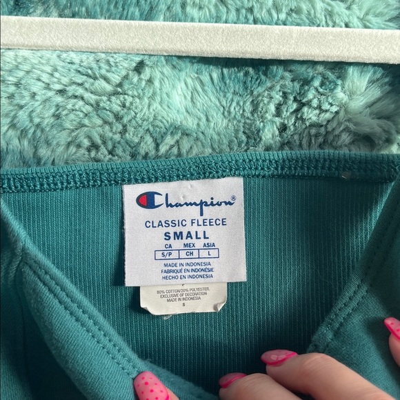 CHAMPION Teal Cropped Tank Top - Picture 5 of 5